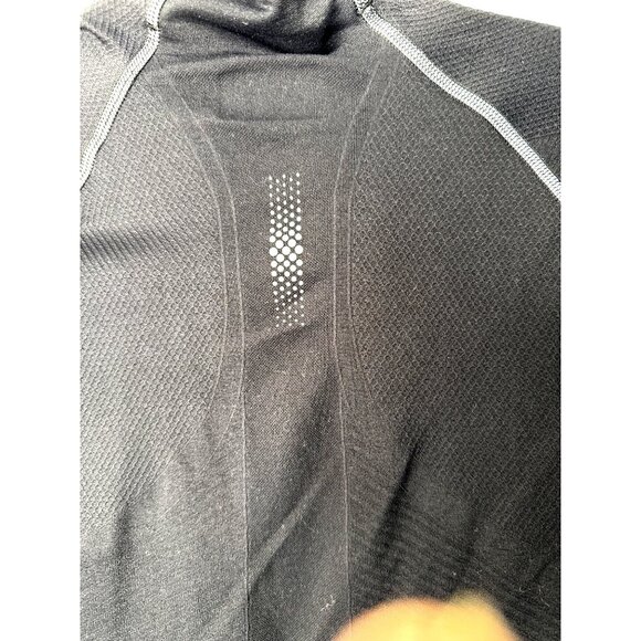 Athleta Women's Black Style 591607 Athletic Nylon Spandex Blend Long Sleeve Top - Picture 4 of 12